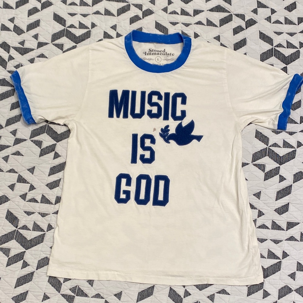 Stoned Immaculate White and Blue Tee